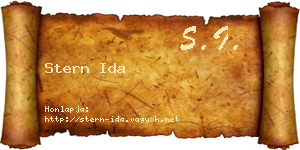 Stern Ida névjegykártya
